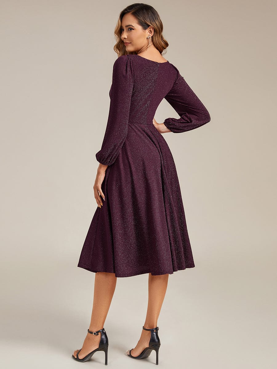 ever GREER|Long Lantern Sleeve Midi Guest Dress - Image 21