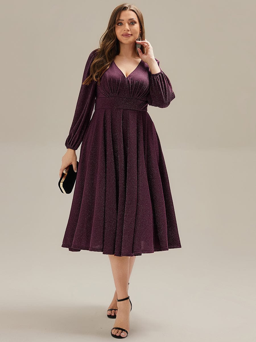 ever GREER|Long Lantern Sleeve Midi Guest Dress - Image 23
