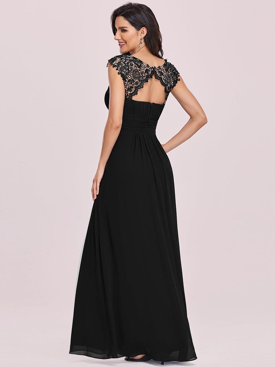 Elegant Maxi Long Lace Cap Sleeve Bridesmaid Dress(Final Sale) - Image 123