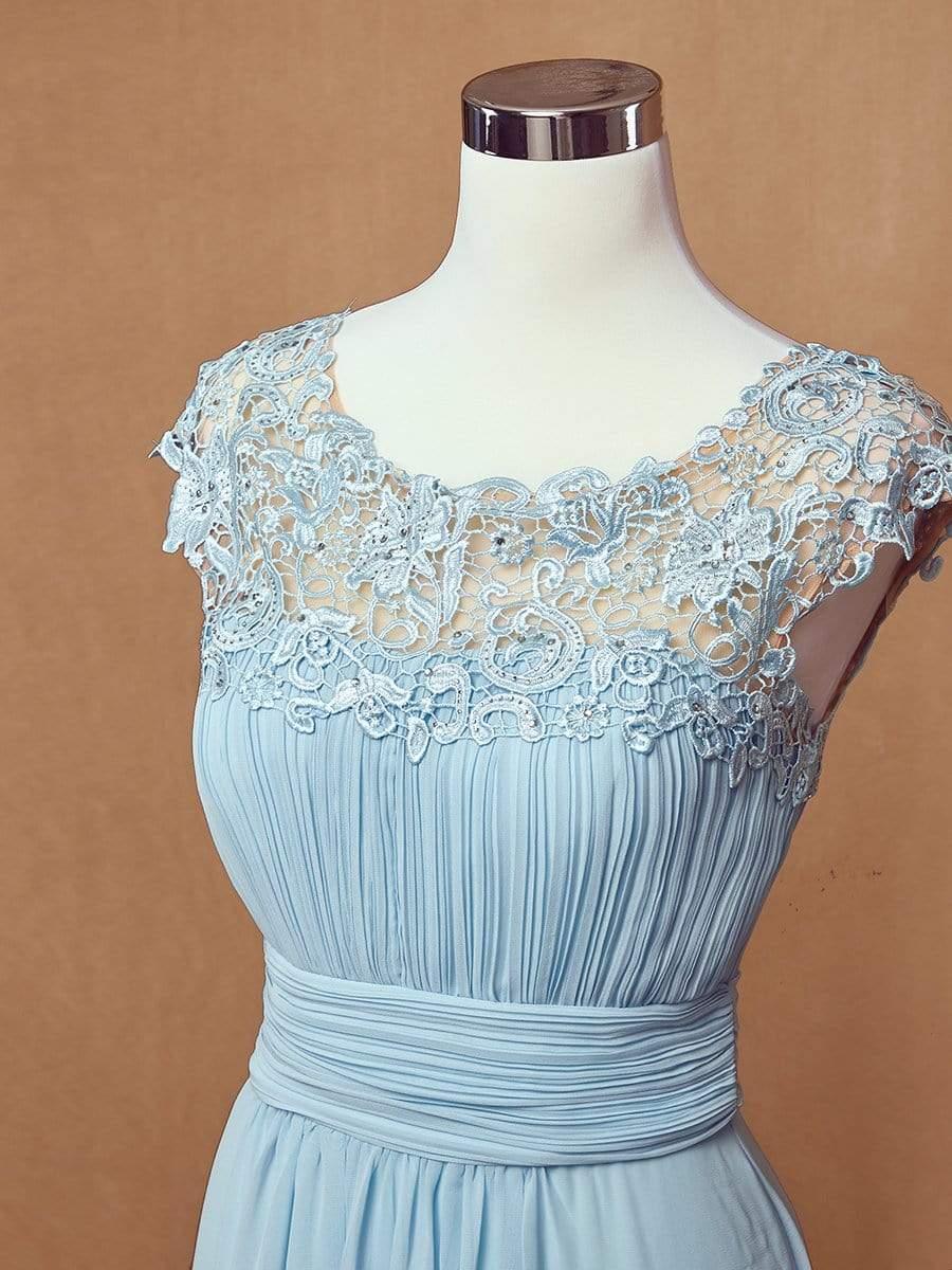 Elegant Maxi Long Lace Cap Sleeve Bridesmaid Dress(Final Sale) - Image 33