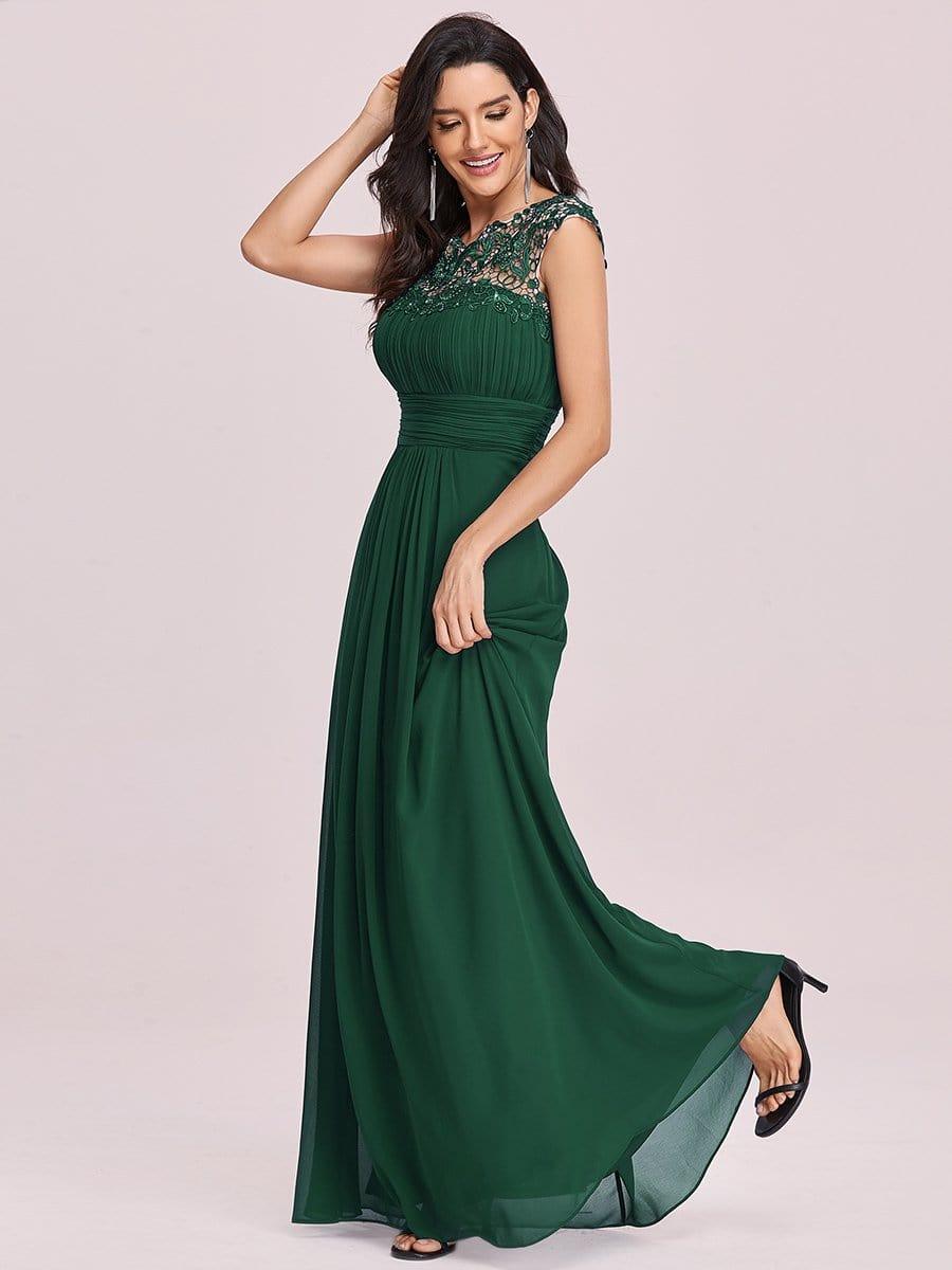 Elegant Maxi Long Lace Cap Sleeve Bridesmaid Dress(Final Sale) - Image 44