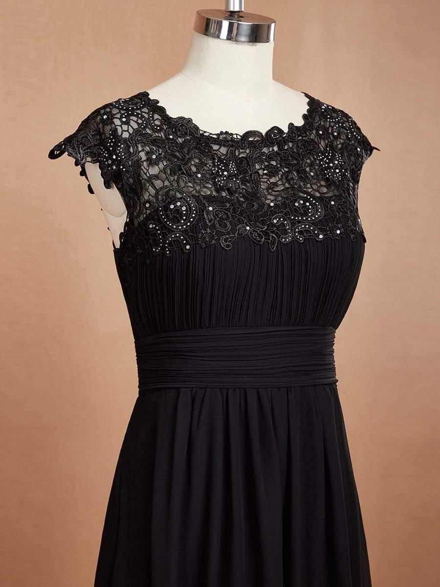 Flattering A-Line Chiffon Lace Evening Dress for Wedding with Cap Sleeve(Final Sale) - Image 62