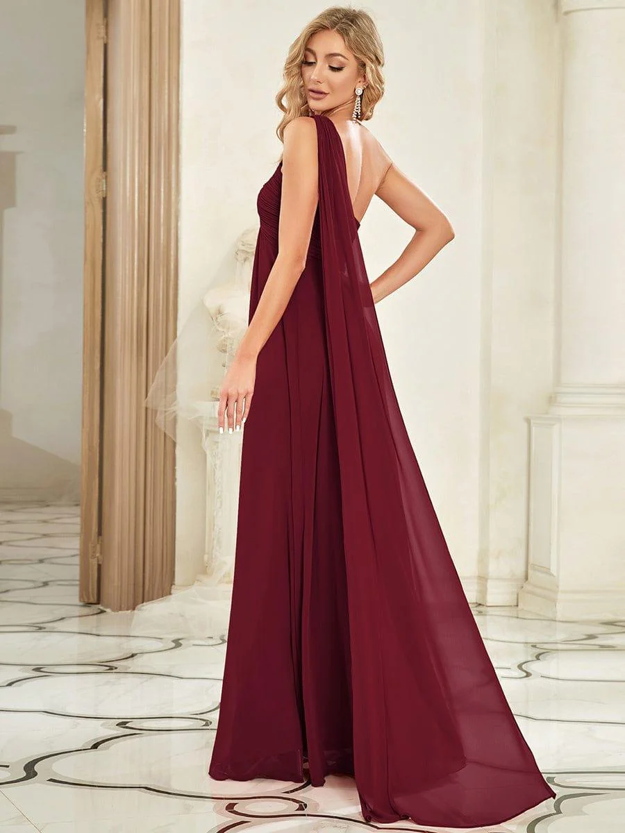 ever ANAYA|Maxi Long Chiffon One Shoulder Evening Dress for Women(Final Sale) - Image 15