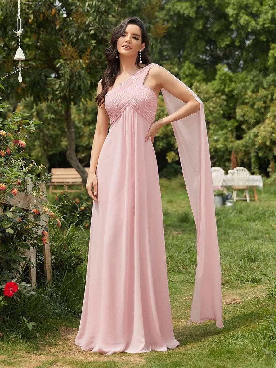 ever ANAYA|Maxi Long Chiffon One Shoulder Evening Dress for Women(Final Sale) - Image 24