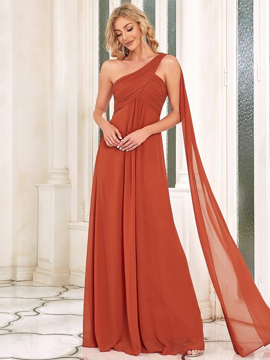 ever ANAYA|Maxi Long Chiffon One Shoulder Evening Dress for Women(Final Sale) - Image 9