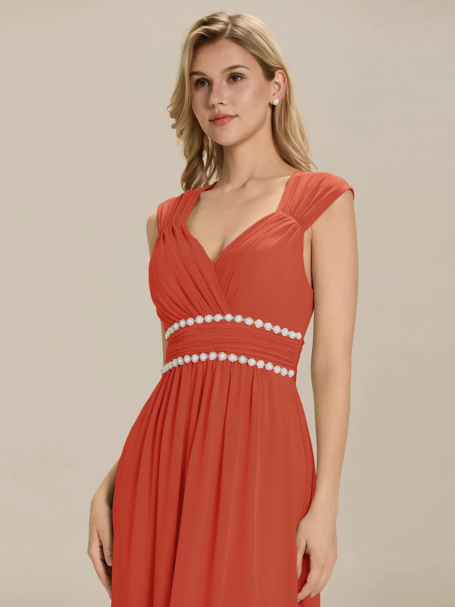 ever ZELINA| Grecian Style Pleated Chiffon Maxi Bridesmaid Dress - Image 10