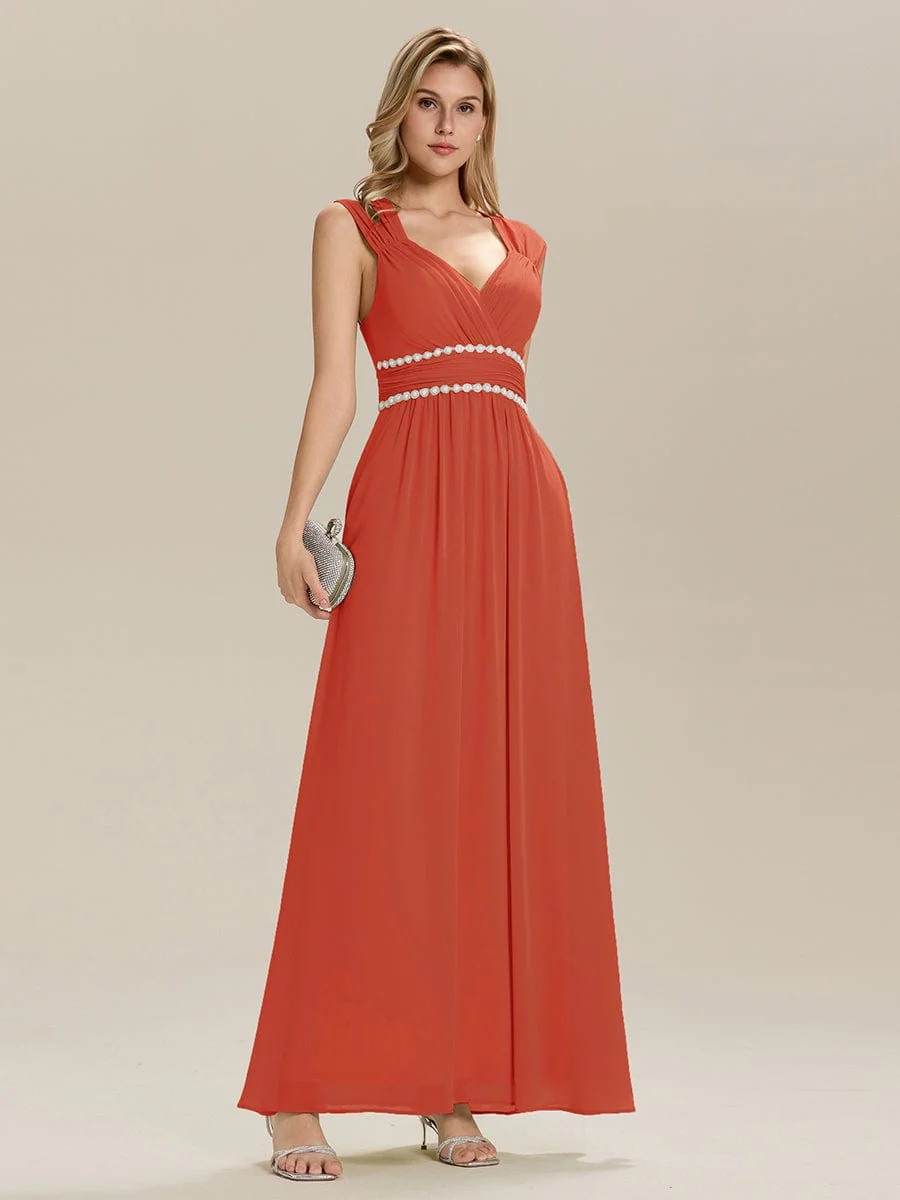 ever ZELINA| Grecian Style Pleated Chiffon Maxi Bridesmaid Dress - Image 12