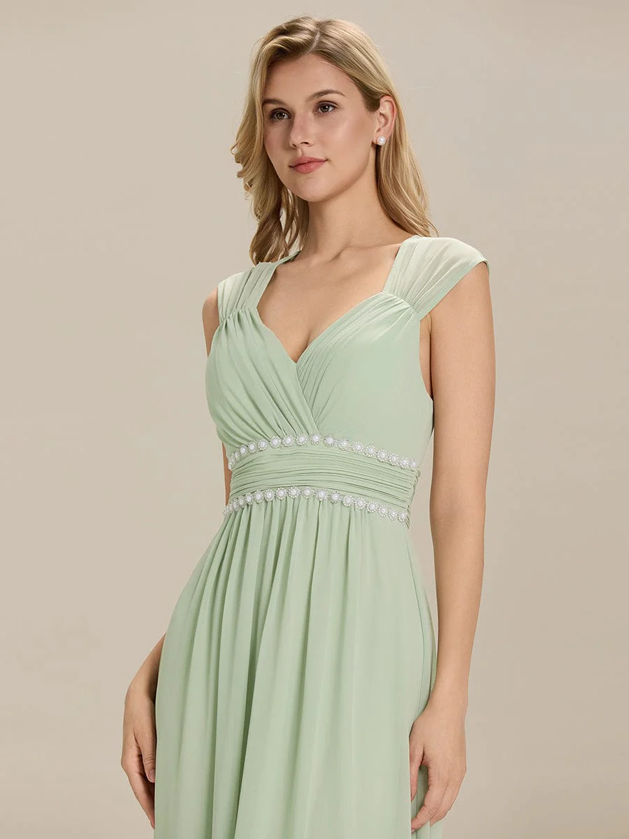ever ZELINA| Grecian Style Pleated Chiffon Maxi Bridesmaid Dress - Image 13