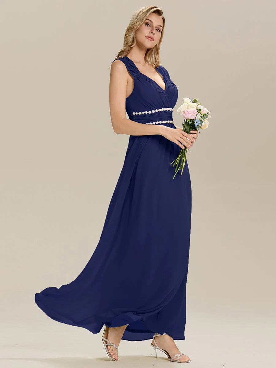 ever ZELINA| Grecian Style Pleated Chiffon Maxi Bridesmaid Dress - Image 19
