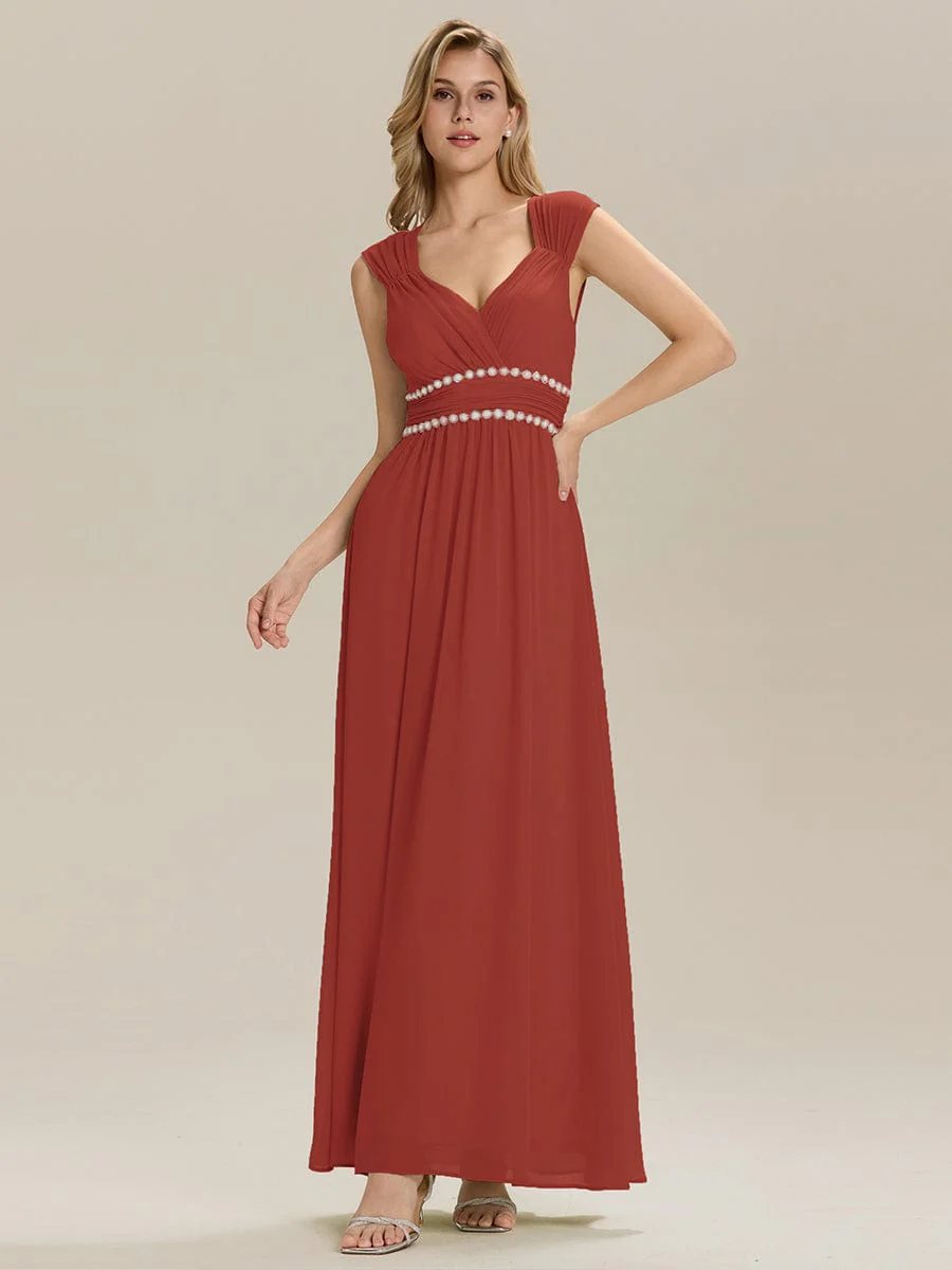 ever ZELINA| Grecian Style Pleated Chiffon Maxi Bridesmaid Dress - Image 21