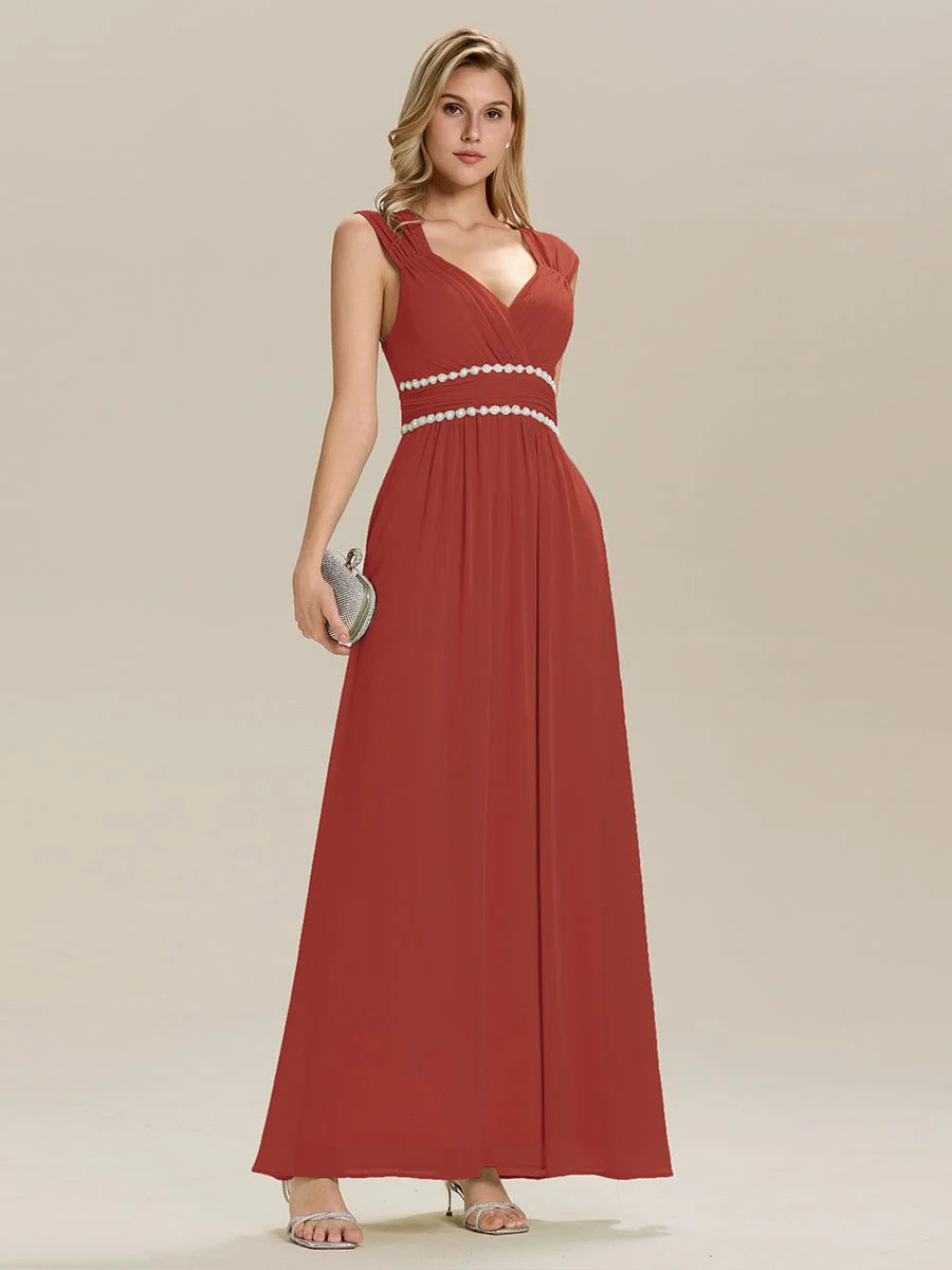 ever ZELINA| Grecian Style Pleated Chiffon Maxi Bridesmaid Dress - Image 25