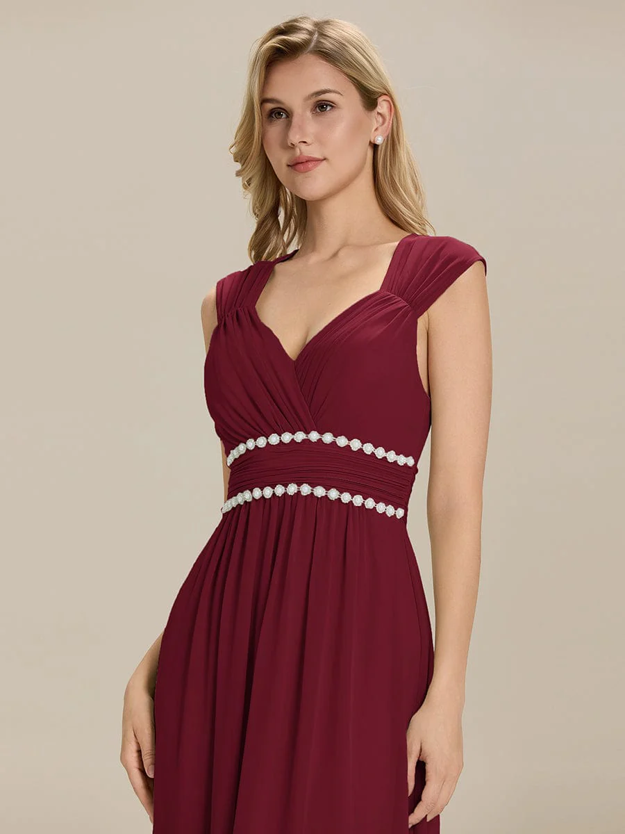 ever ZELINA| Grecian Style Pleated Chiffon Maxi Bridesmaid Dress - Image 5