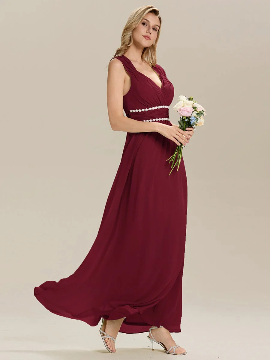 ever ZELINA| Grecian Style Pleated Chiffon Maxi Bridesmaid Dress - Image 6