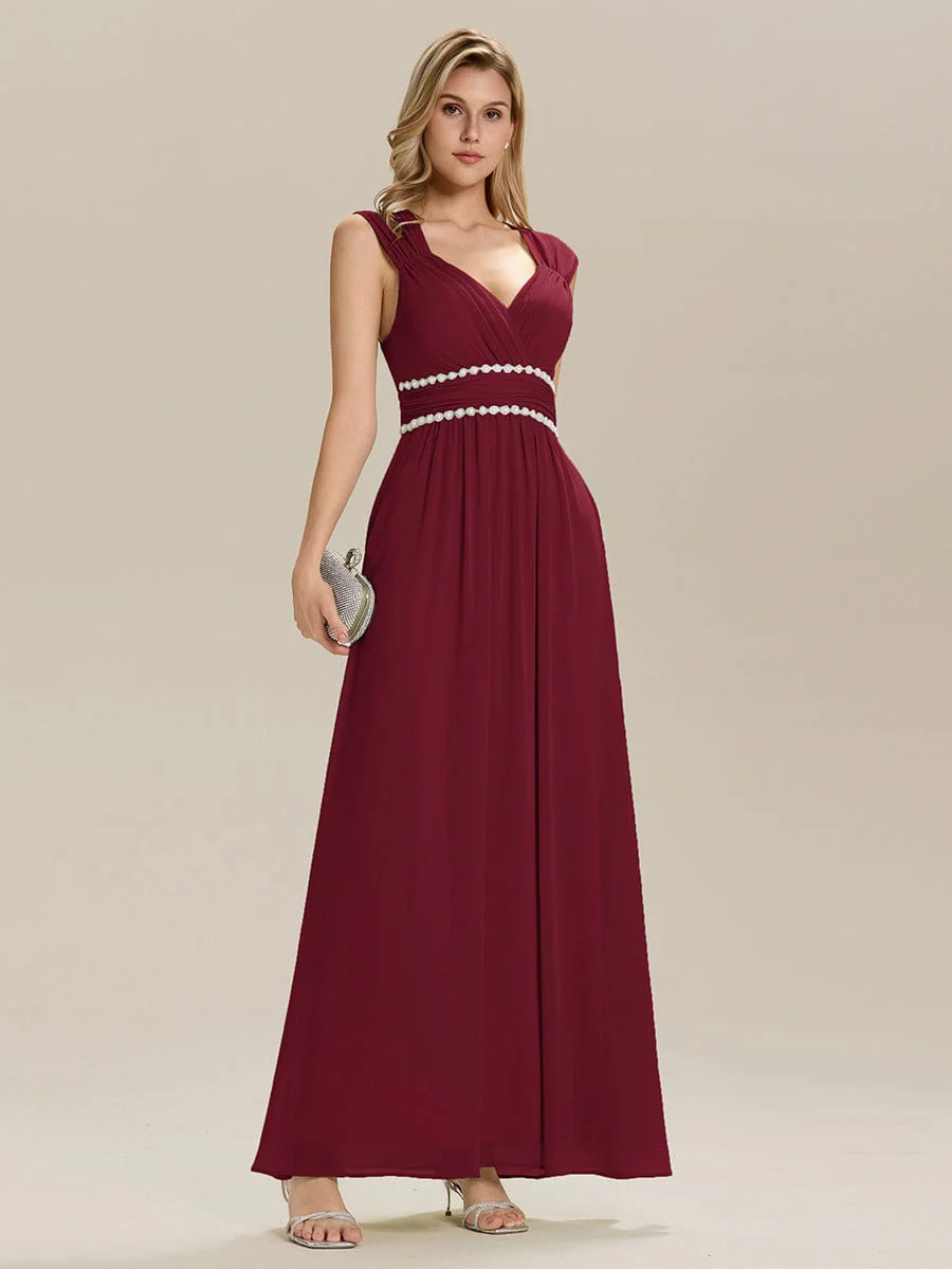 ever ZELINA| Grecian Style Pleated Chiffon Maxi Bridesmaid Dress - Image 7