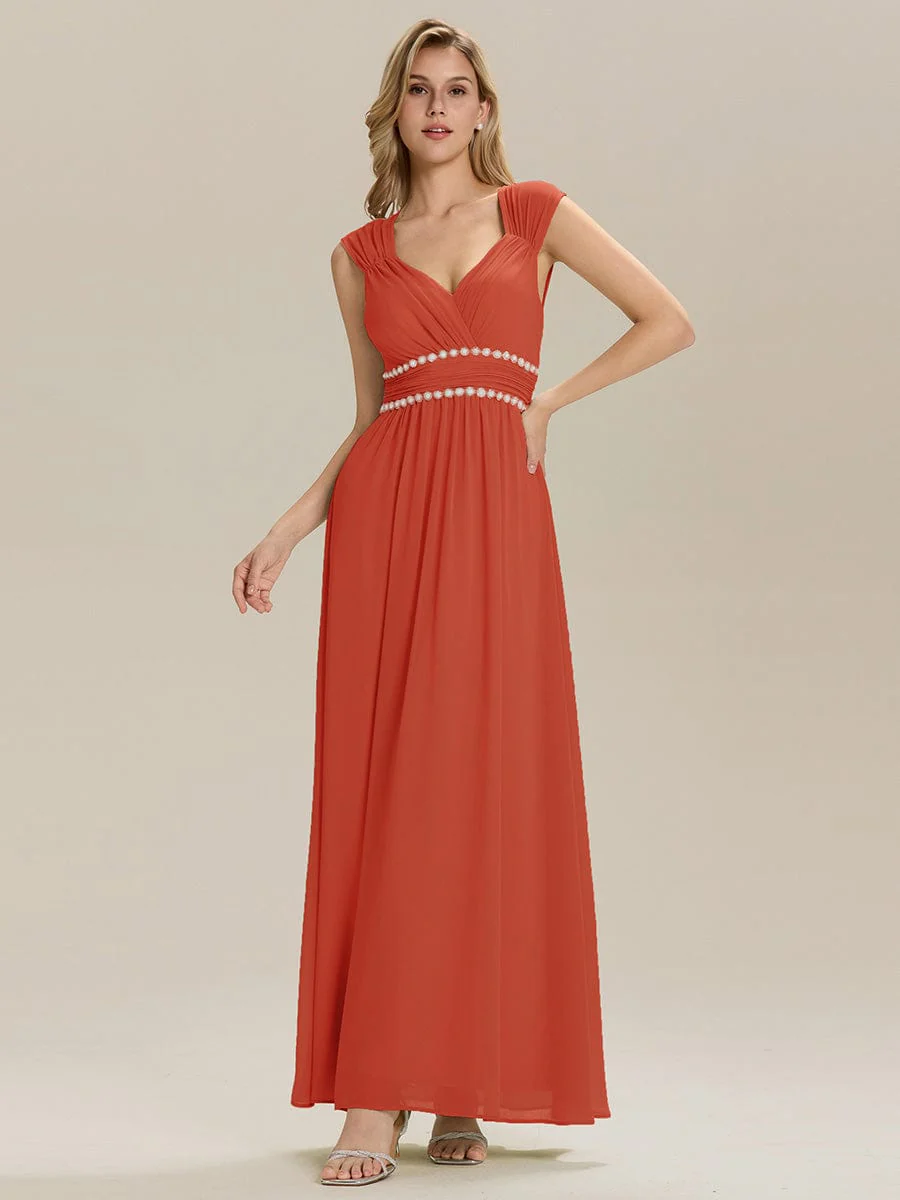 ever ZELINA| Grecian Style Pleated Chiffon Maxi Bridesmaid Dress - Image 8