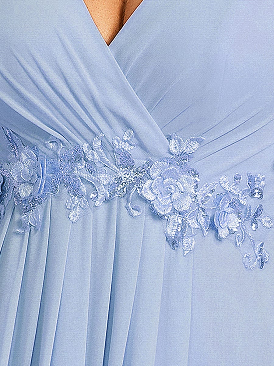 pretty IVYROSE|Plus Size Applique Short Sleeve A-Line Chiffon Evening Dress - Image 103