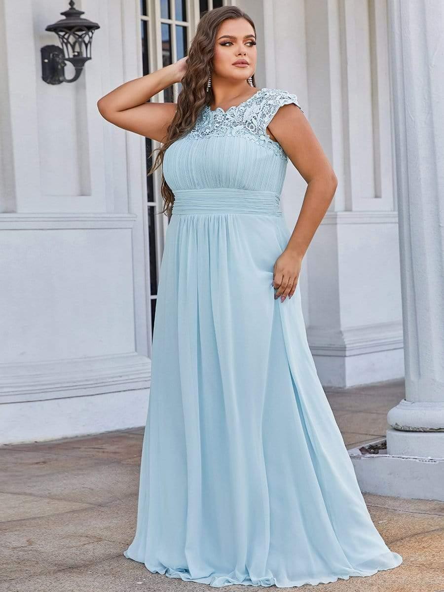 Plus Size Elegant Flattering Maxi Bridesmaid Dress(Final Sale) - Image 19