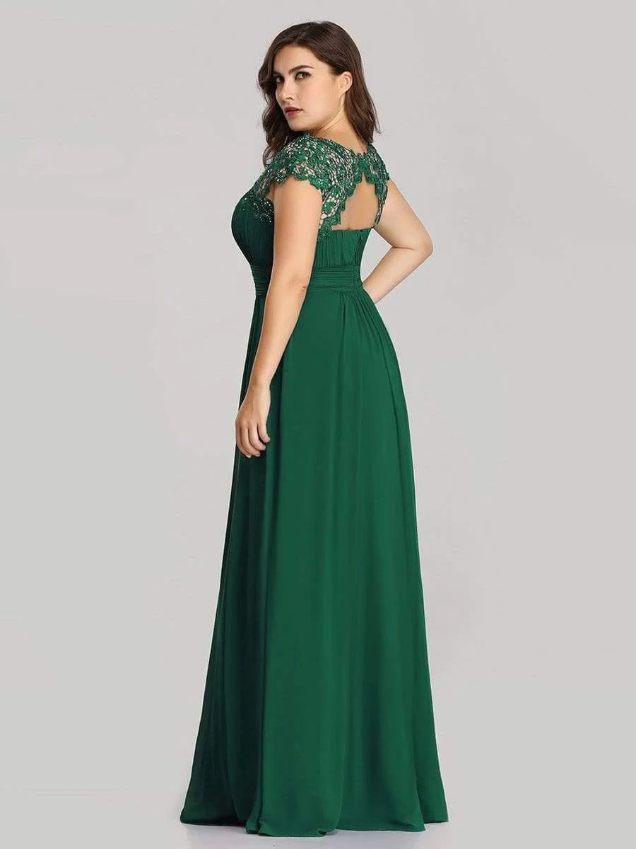 Plus Size Elegant Flattering Maxi Bridesmaid Dress(Final Sale) - Image 23