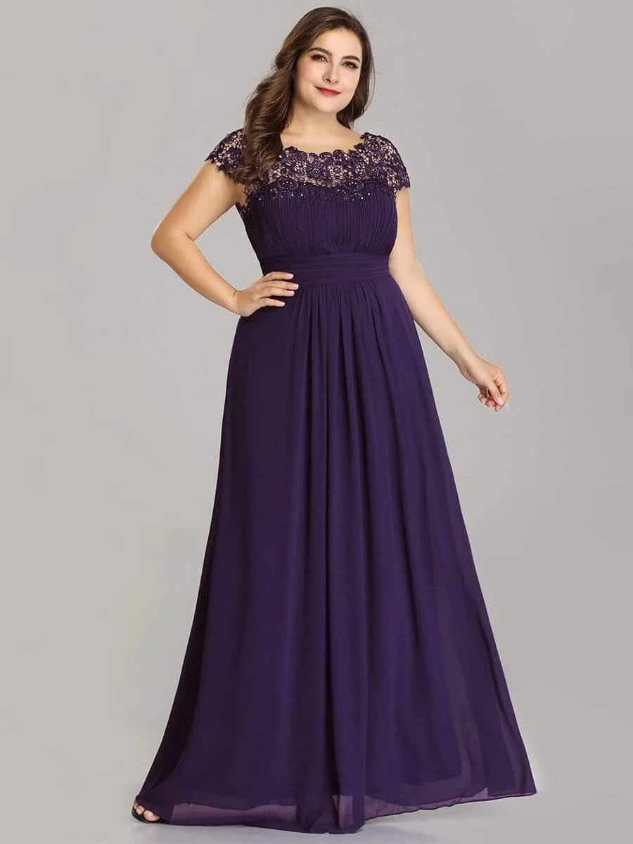 Plus Size Elegant Flattering Maxi Bridesmaid Dress(Final Sale) - Image 27