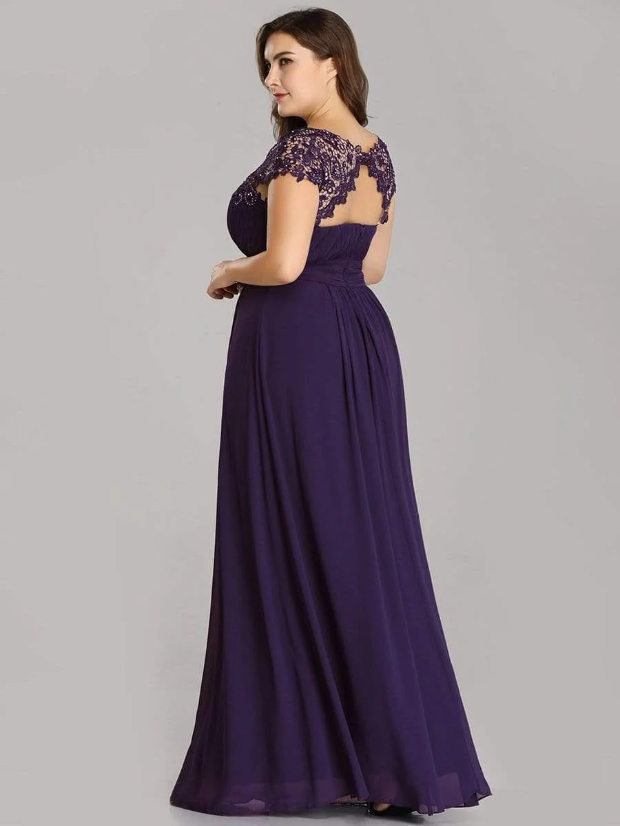 Plus Size Elegant Flattering Maxi Bridesmaid Dress(Final Sale) - Image 28