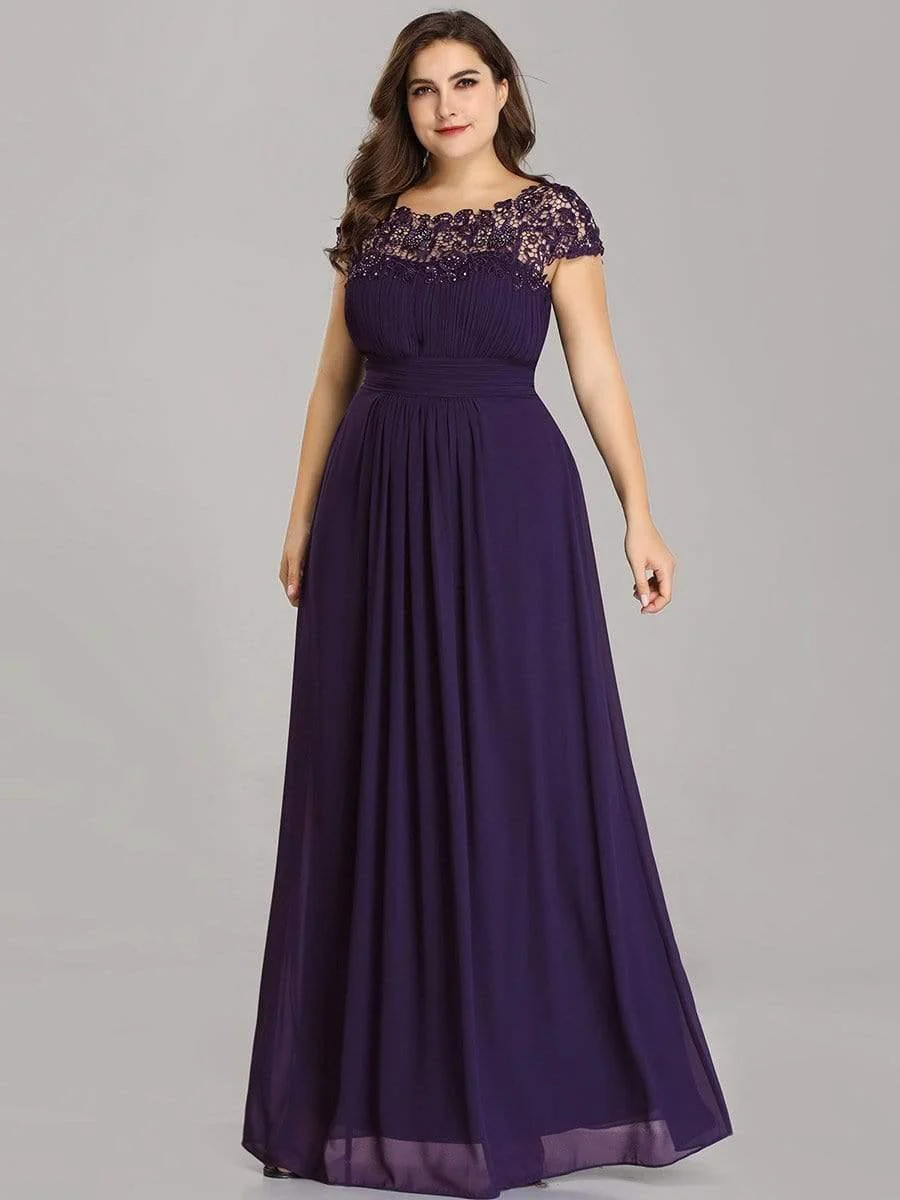 Plus Size Elegant Flattering Maxi Bridesmaid Dress(Final Sale) - Image 29
