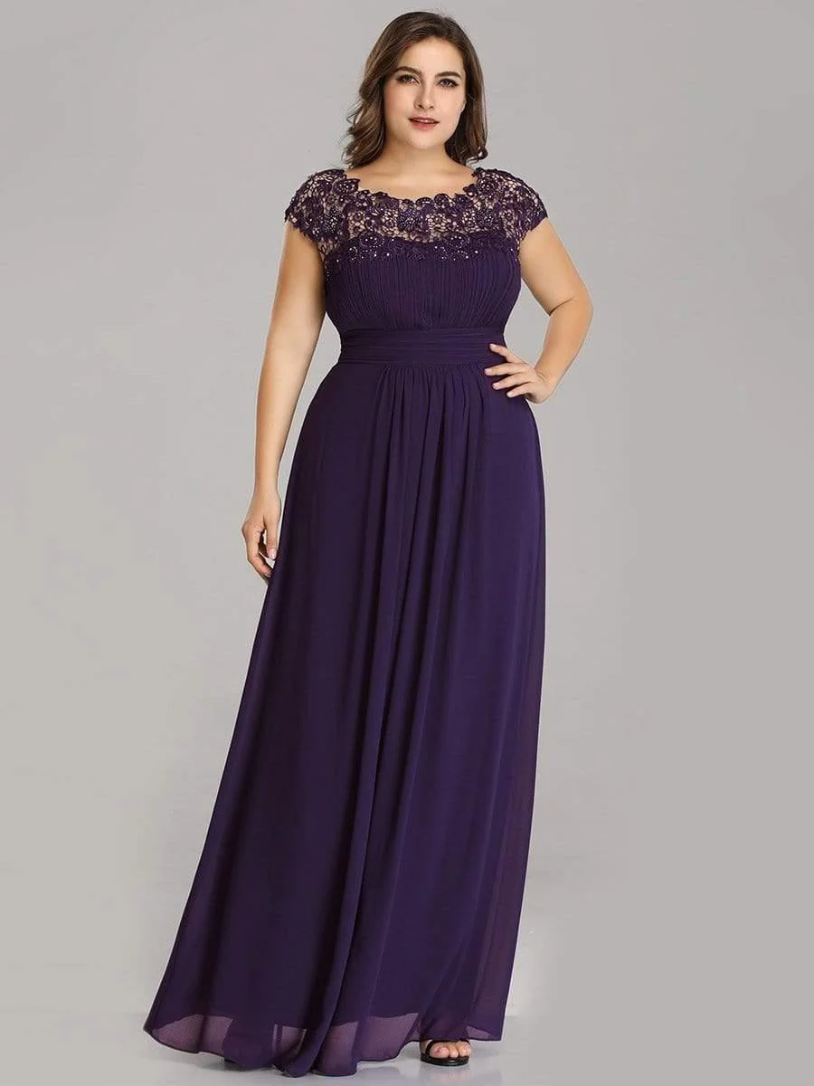 Plus Size Elegant Flattering Maxi Bridesmaid Dress(Final Sale) - Image 30