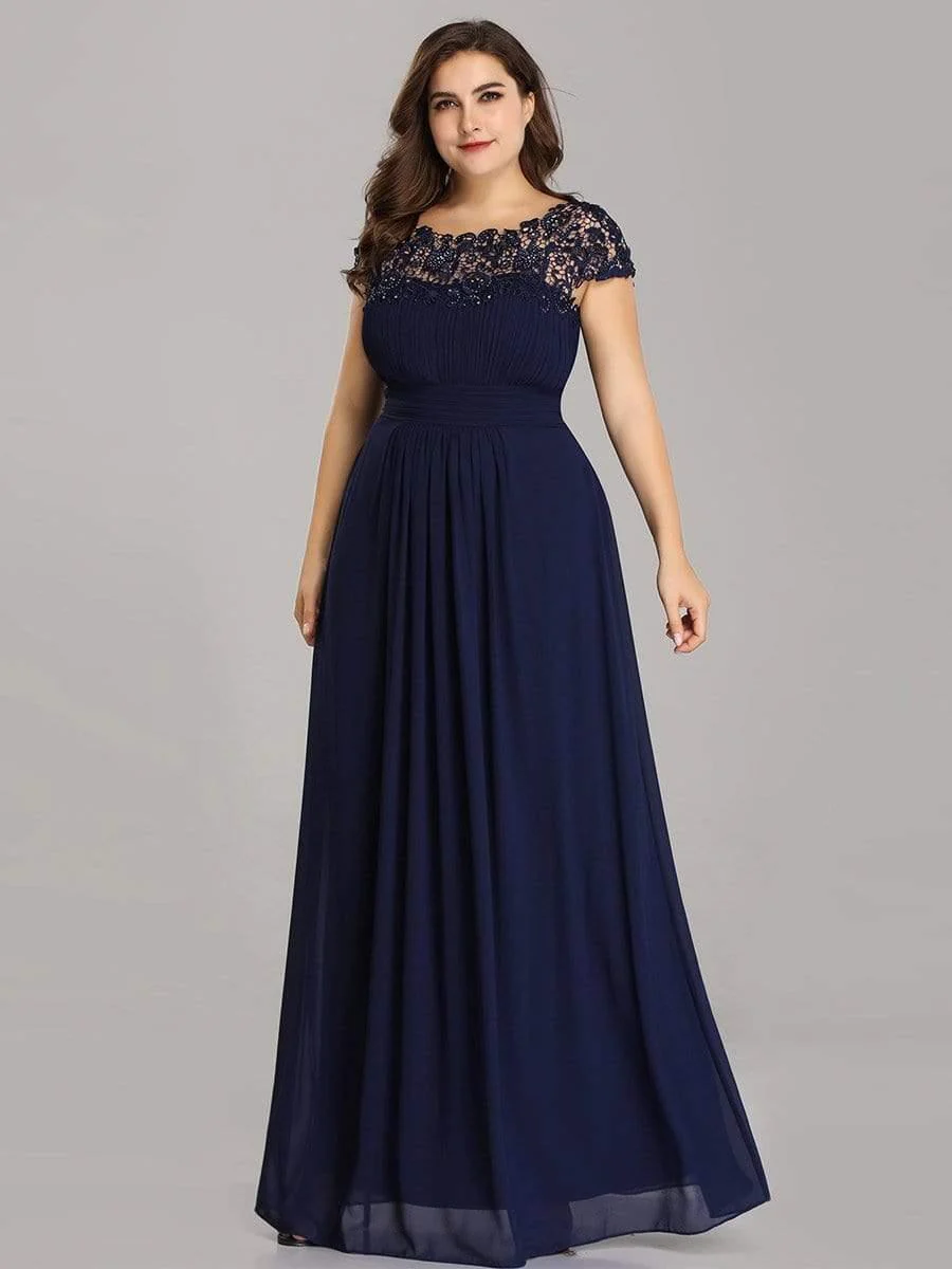 Plus Size Elegant Flattering Maxi Bridesmaid Dress(Final Sale) - Image 37
