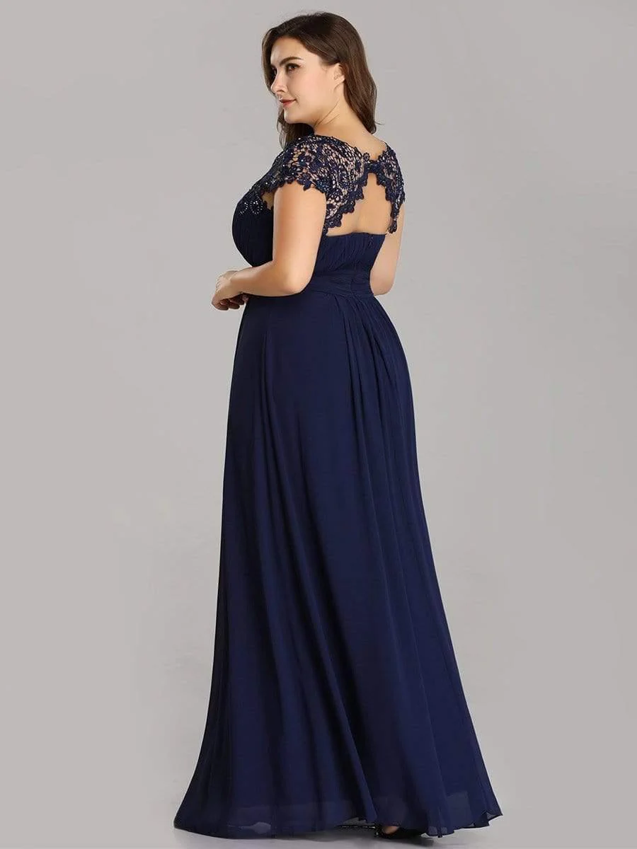Plus Size Elegant Flattering Maxi Bridesmaid Dress(Final Sale) - Image 39