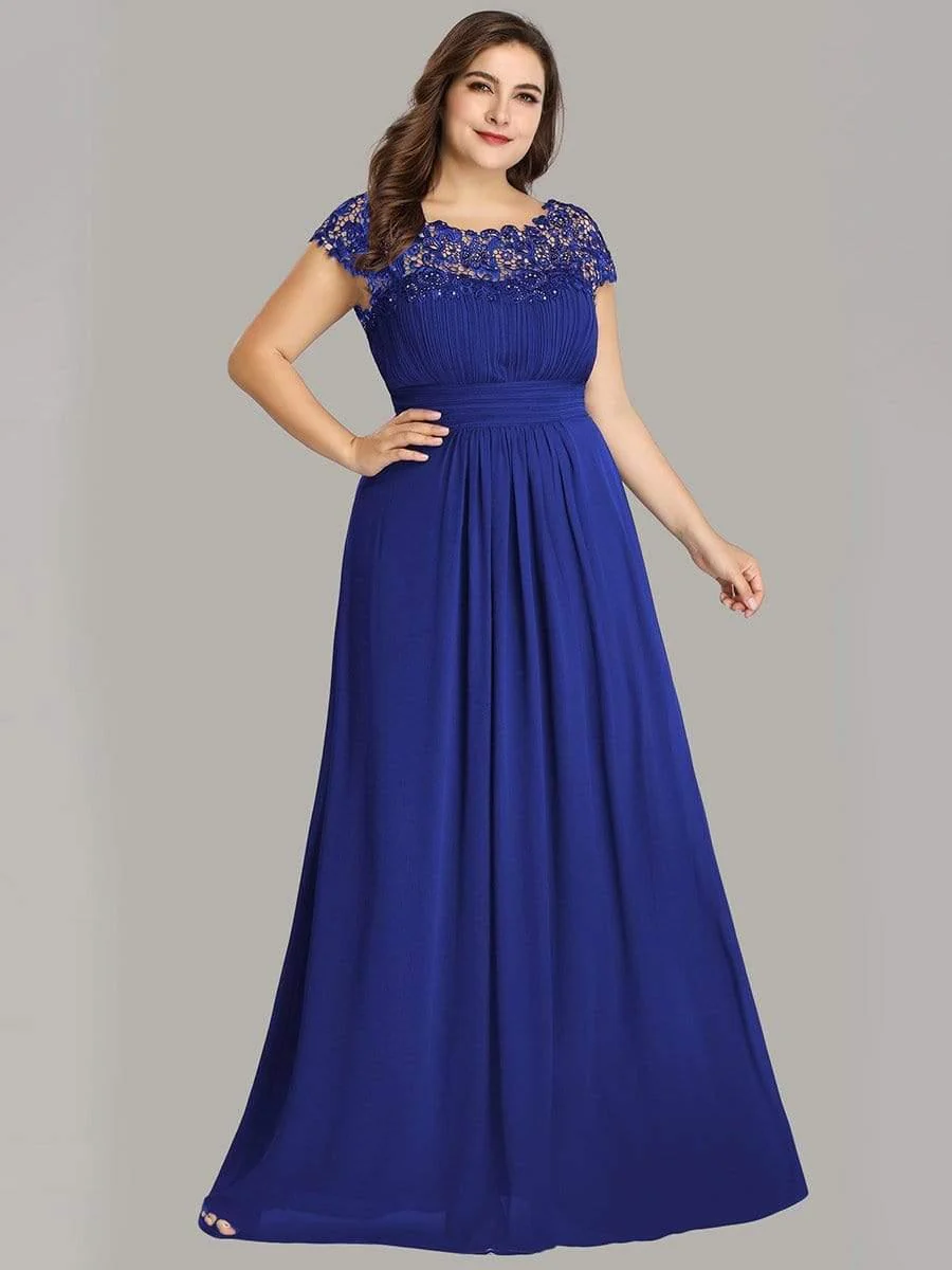Plus Size Elegant Flattering Maxi Bridesmaid Dress(Final Sale) - Image 42