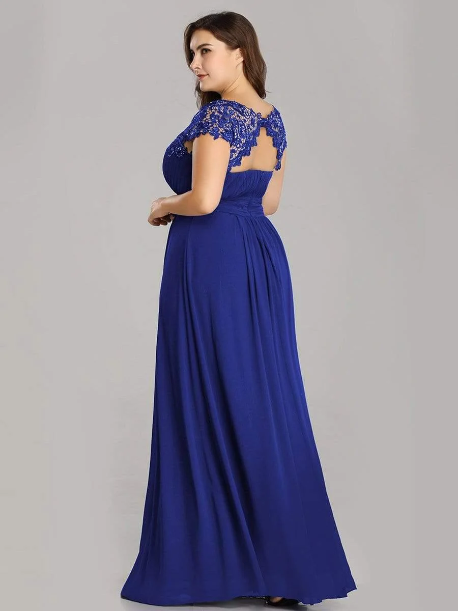 Plus Size Elegant Flattering Maxi Bridesmaid Dress(Final Sale) - Image 43