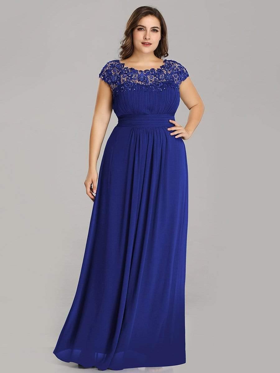 Plus Size Elegant Flattering Maxi Bridesmaid Dress(Final Sale) - Image 45