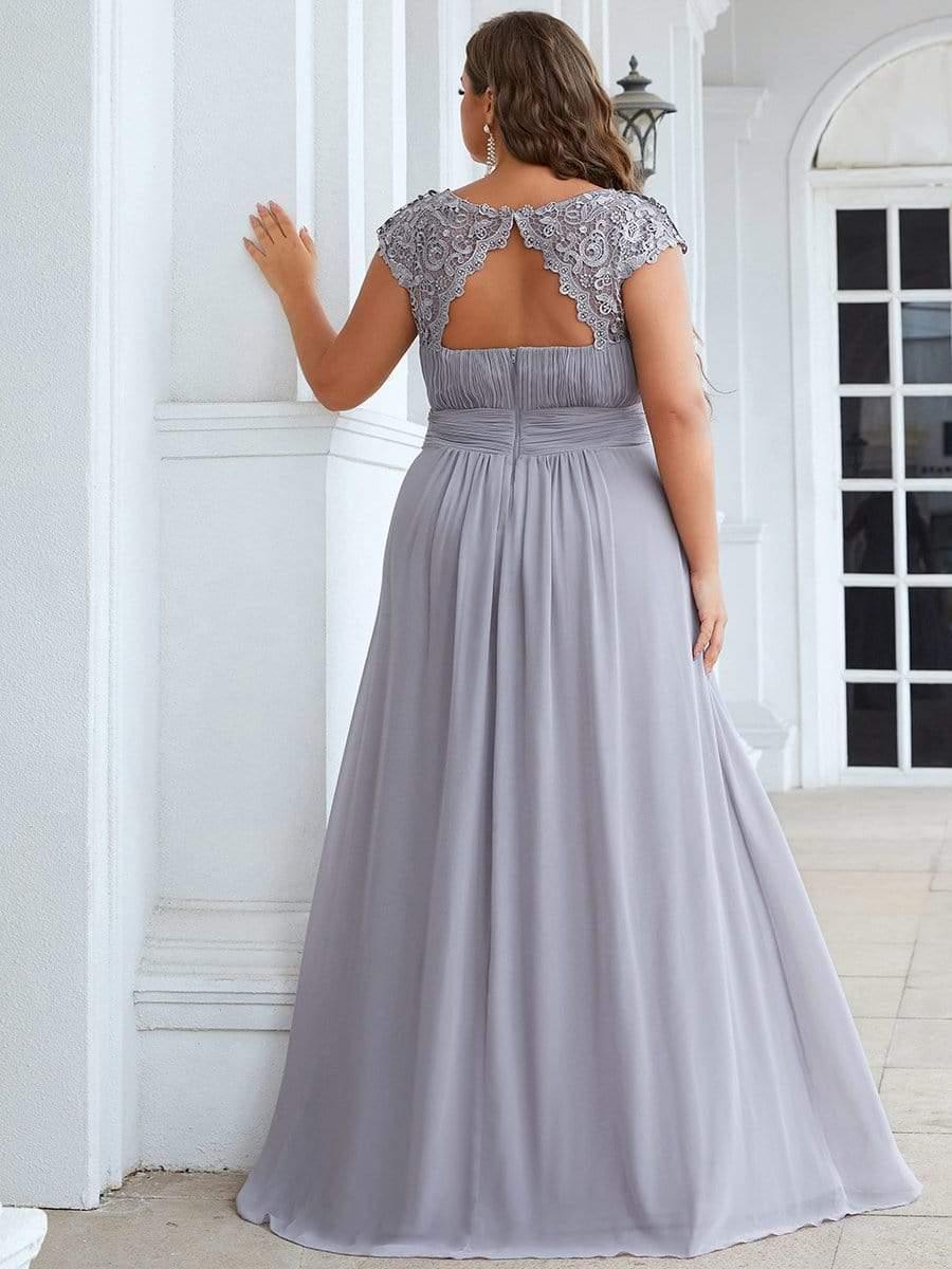 Plus Size Elegant Flattering Maxi Bridesmaid Dress(Final Sale) - Image 64