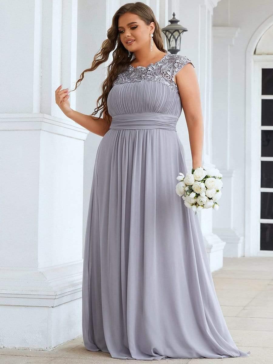 Plus Size Elegant Flattering Maxi Bridesmaid Dress(Final Sale) - Image 66