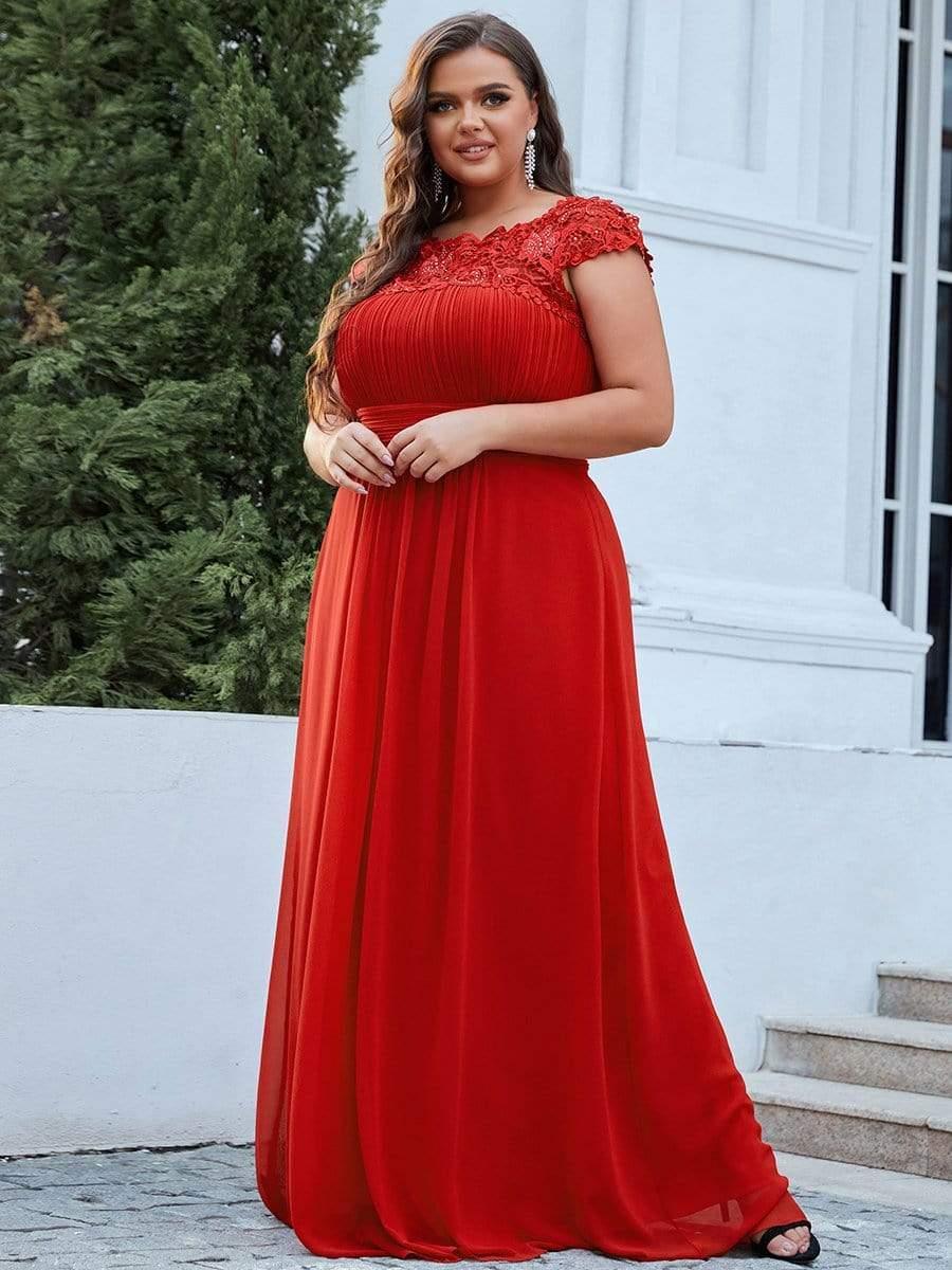 Plus Size Elegant Flattering Maxi Bridesmaid Dress(Final Sale) - Image 7