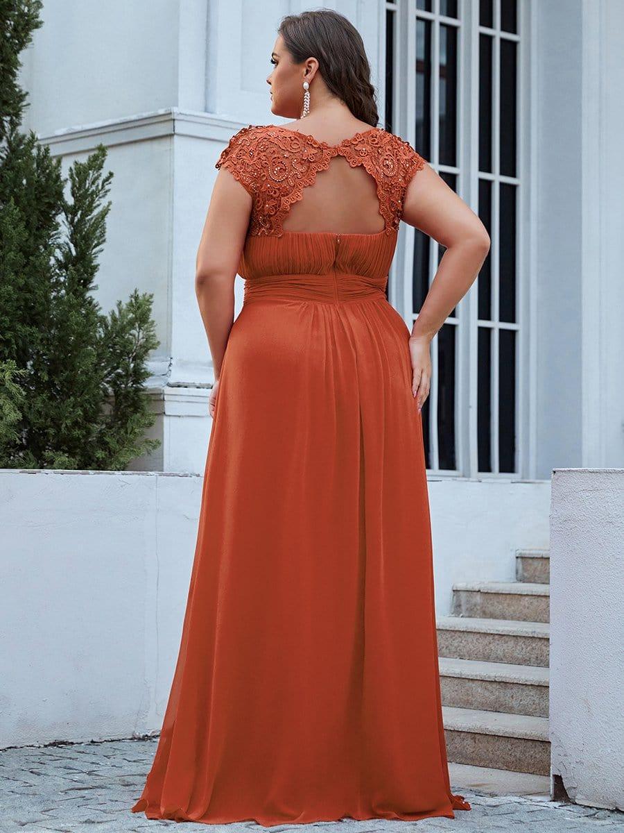 Plus Size Elegant Flattering Maxi Bridesmaid Dress(Final Sale) - Image 77