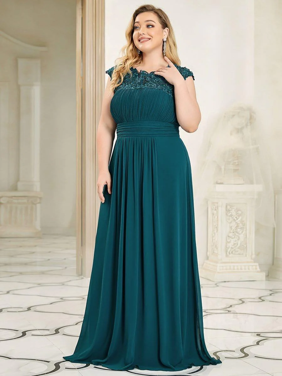 Plus Size Elegant Flattering Maxi Bridesmaid Dress(Final Sale) - Image 83