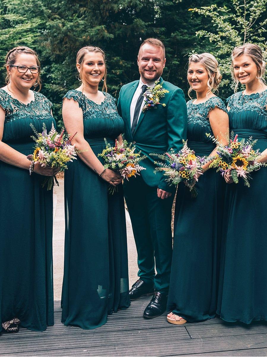 Plus Size Elegant Flattering Maxi Bridesmaid Dress(Final Sale) - Image 86