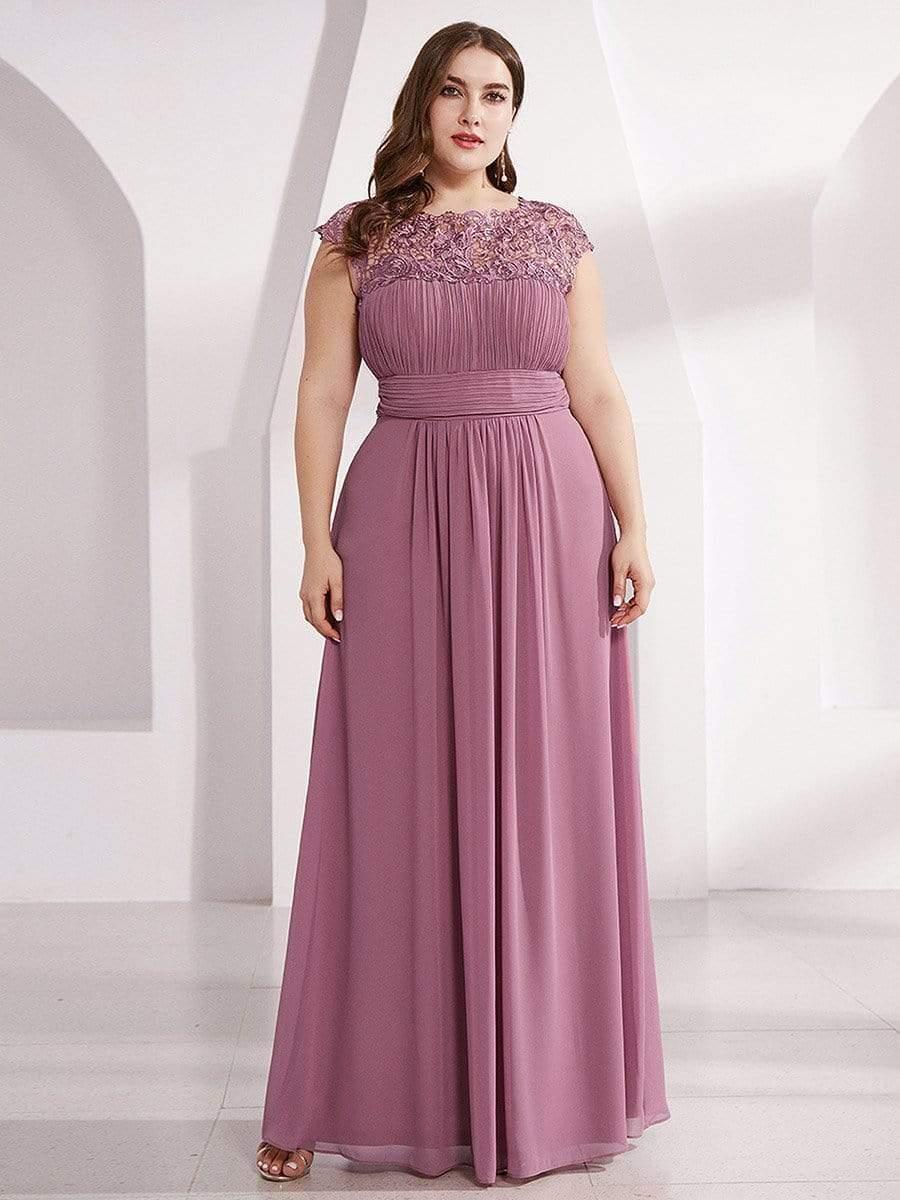 Plus Size Elegant Flattering Maxi Bridesmaid Dress(Final Sale) - Image 9