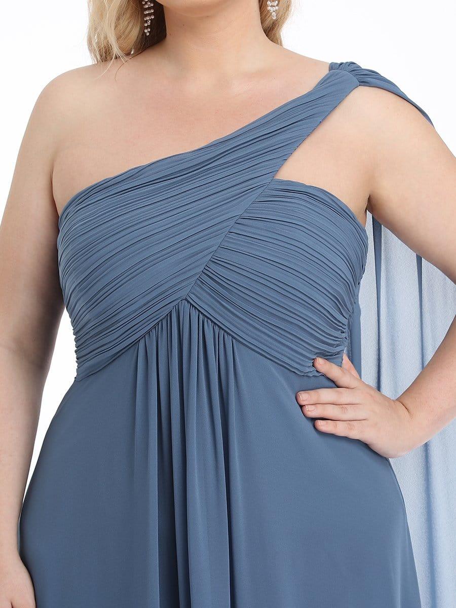 pretty ANAYA|Plus Size Chiffon One Shoulder Maxi Evening Dresses(Final Sale) - Image 9