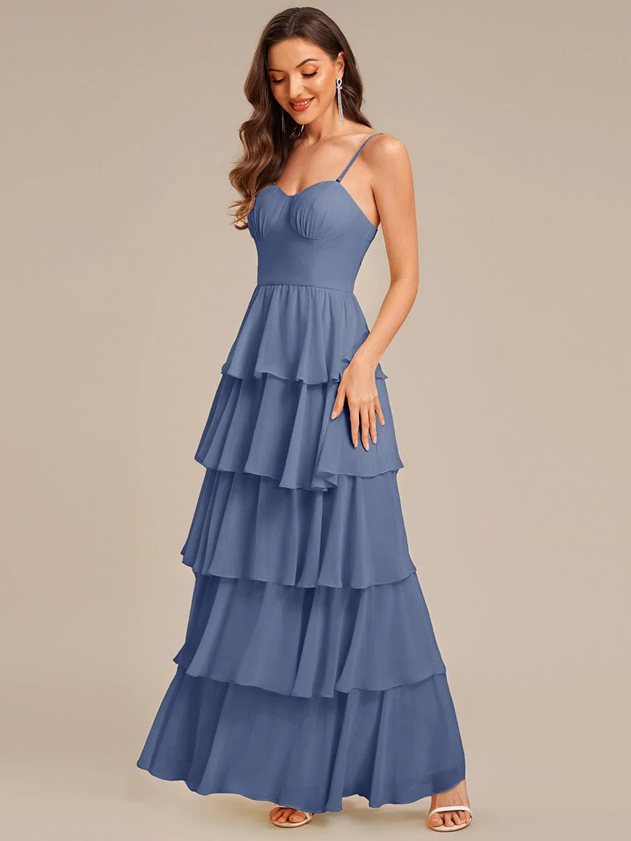 ever ROSALYN|Ruffled Chiffon Sleeveless Wedding Guest Dress - Image 11