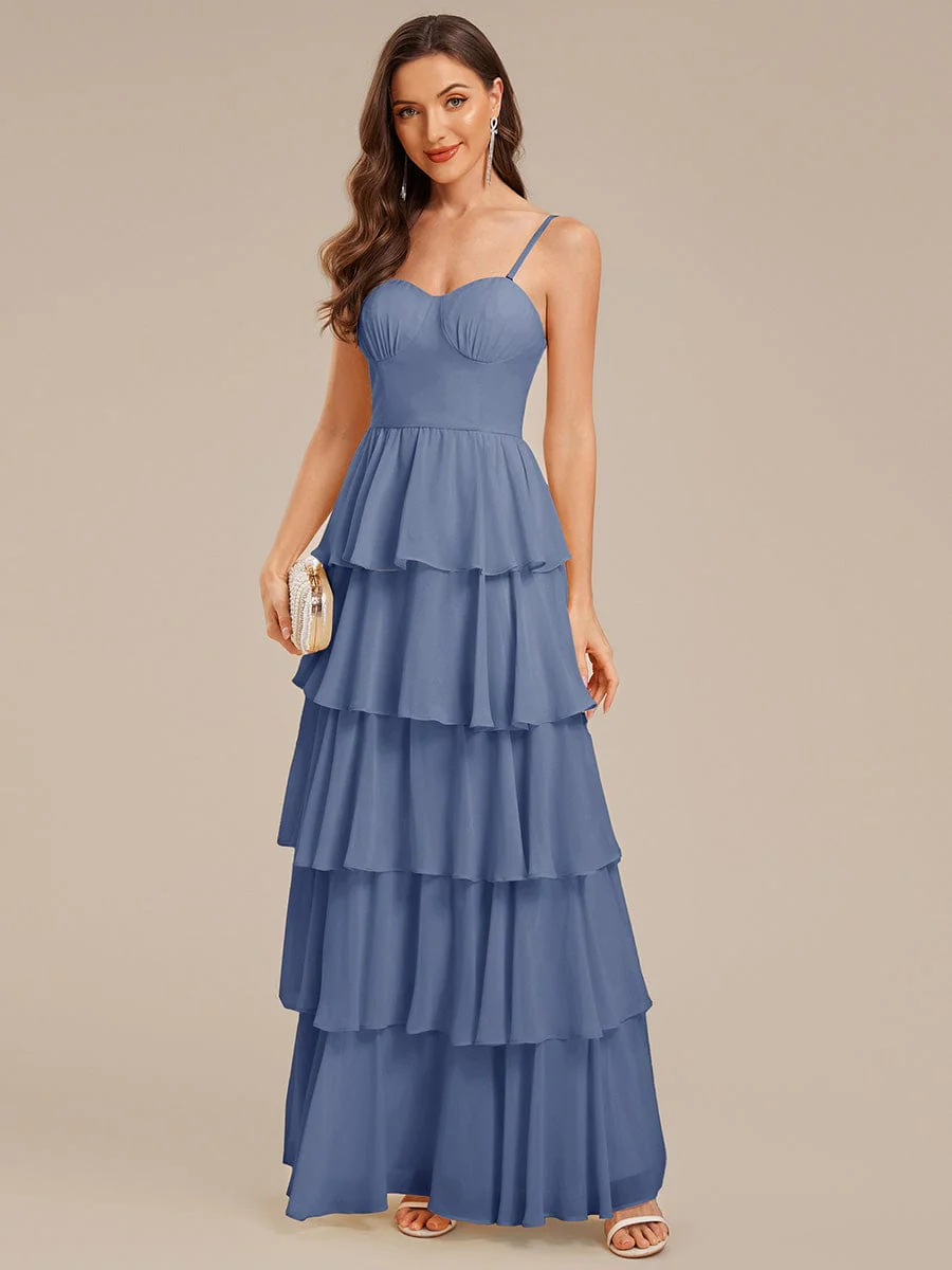 ever ROSALYN|Ruffled Chiffon Sleeveless Wedding Guest Dress - Image 12