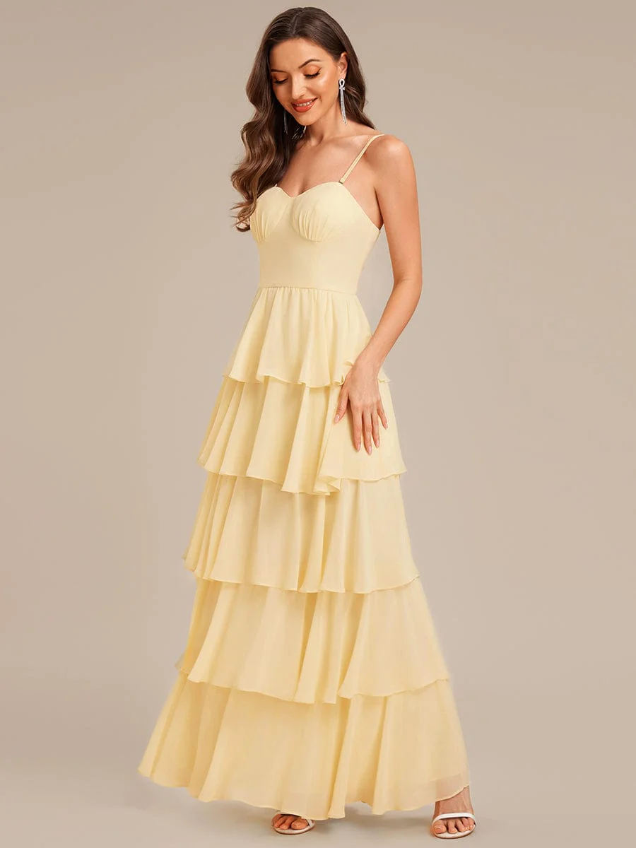 ever ROSALYN|Ruffled Chiffon Sleeveless Wedding Guest Dress - Image 7