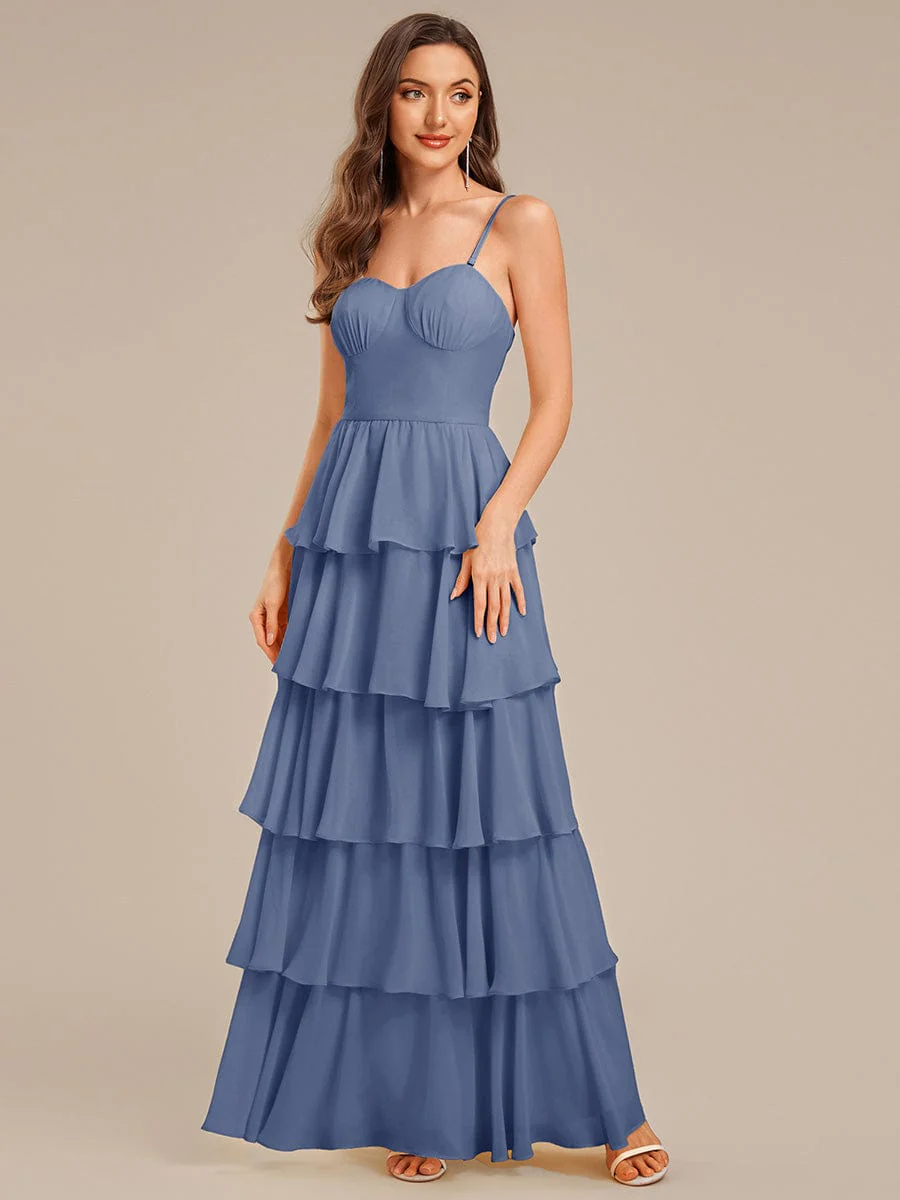 ever ROSALYN|Ruffled Chiffon Sleeveless Wedding Guest Dress - Image 8