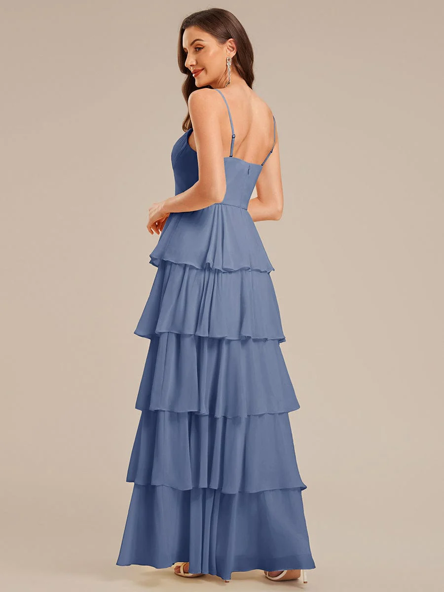 ever ROSALYN|Ruffled Chiffon Sleeveless Wedding Guest Dress - Image 9