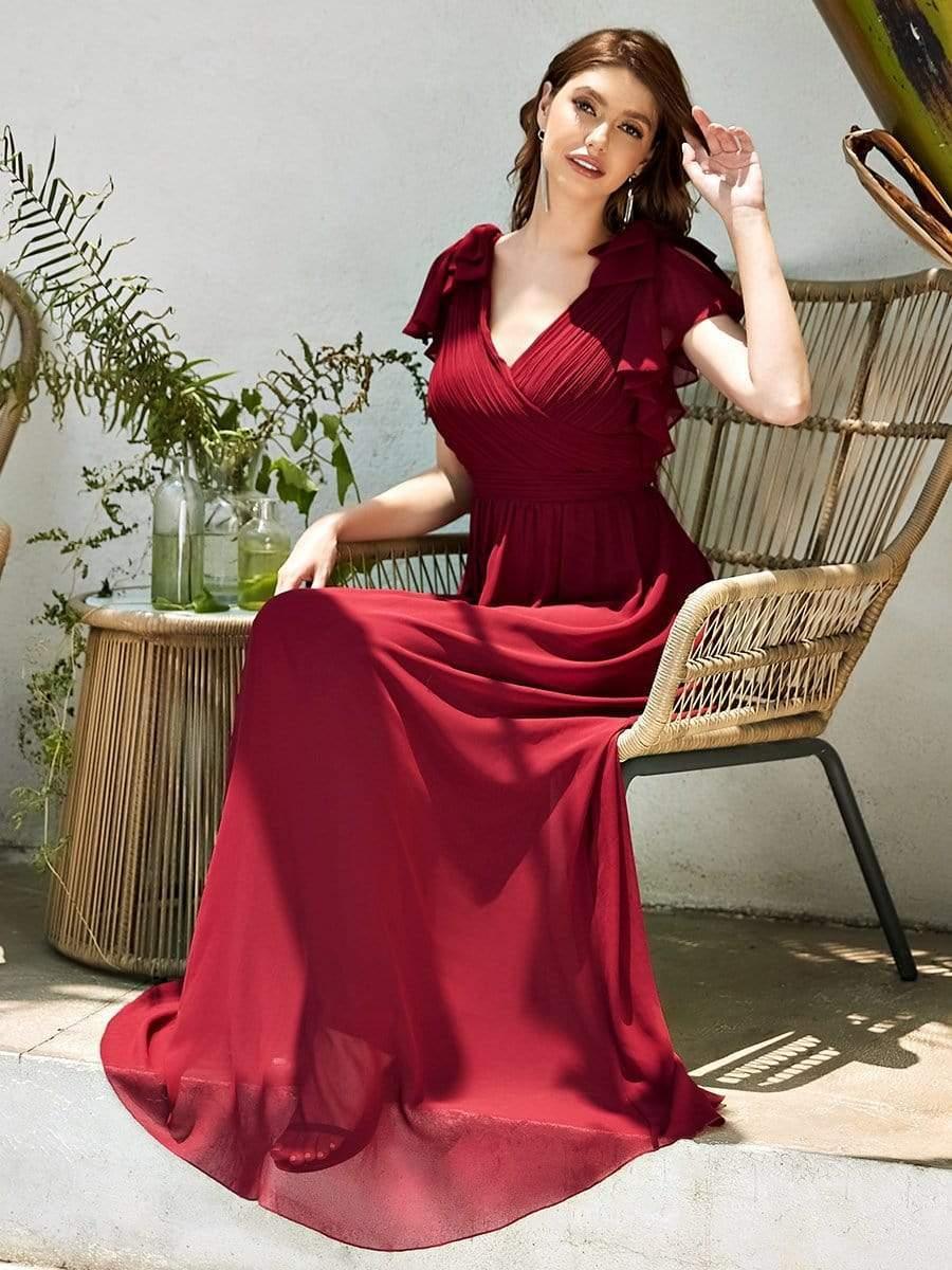 ever AVELYN|Maxi Long Chiffon Evening Dress for Women with Ruffles Sleeves - Image 11