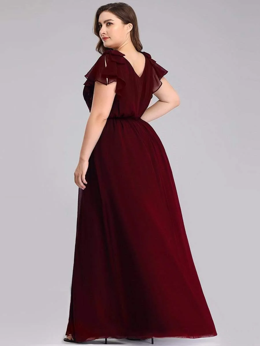 ever AVELYN|Maxi Long Chiffon Evening Dress for Women with Ruffles Sleeves - Image 13
