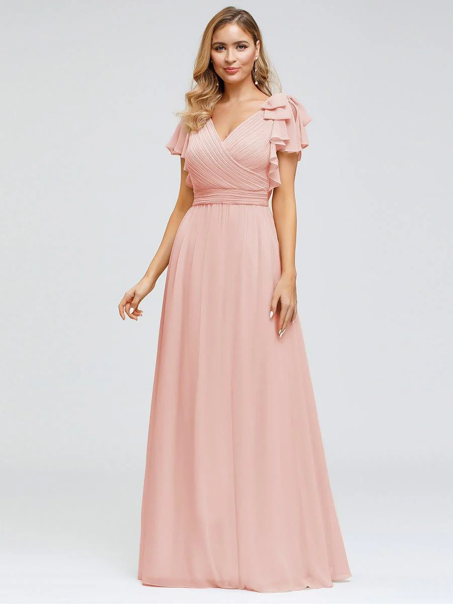 ever AVELYN|Maxi Long Chiffon Evening Dress for Women with Ruffles Sleeves - Image 14