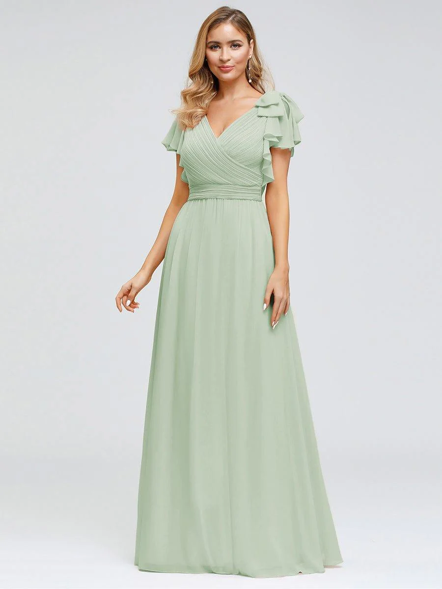 ever AVELYN|Maxi Long Chiffon Evening Dress for Women with Ruffles Sleeves - Image 17