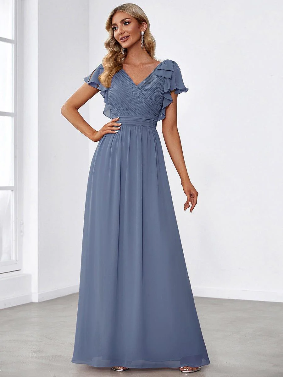 ever AVELYN|Maxi Long Chiffon Evening Dress for Women with Ruffles Sleeves - Image 20