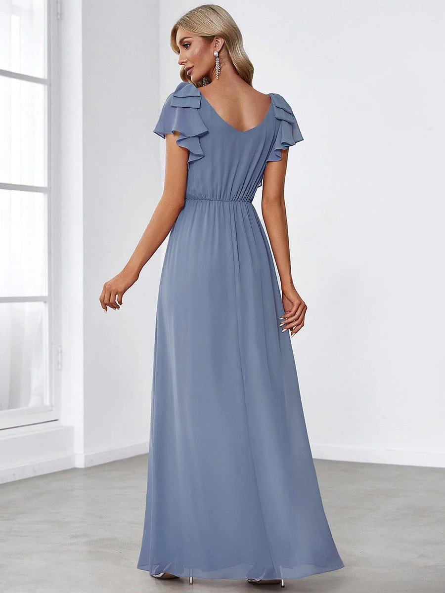 ever AVELYN|Maxi Long Chiffon Evening Dress for Women with Ruffles Sleeves - Image 21
